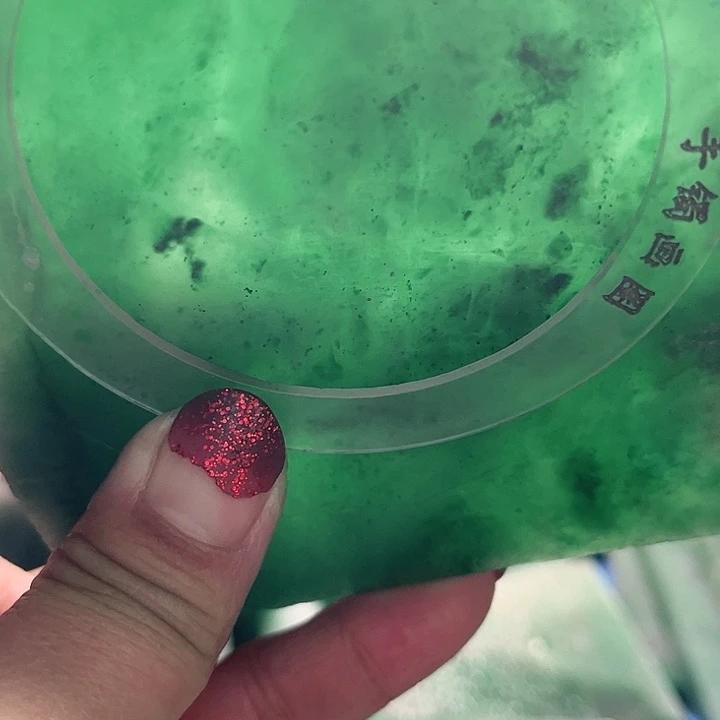 小***五定制石英质玉（非洲翠）非洲翠手镯板材定制