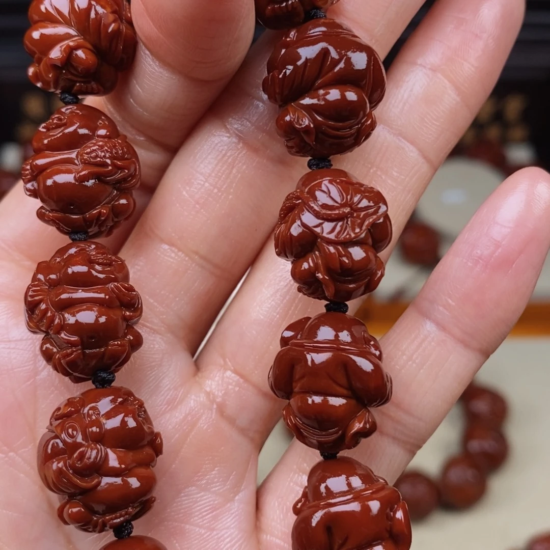 范***少吊坠橄榄核八宝弥勒