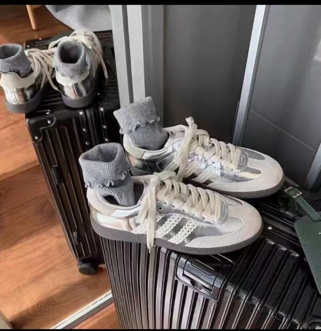 夏季新款复古红色德训鞋韩版休闲阿甘鞋软底爆款