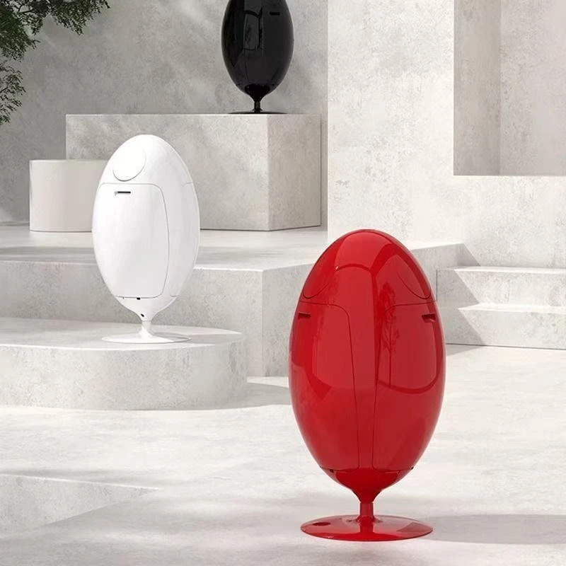 恐龙蛋垃圾收纳桶厨房客厅落地摆件轻奢高档别墅