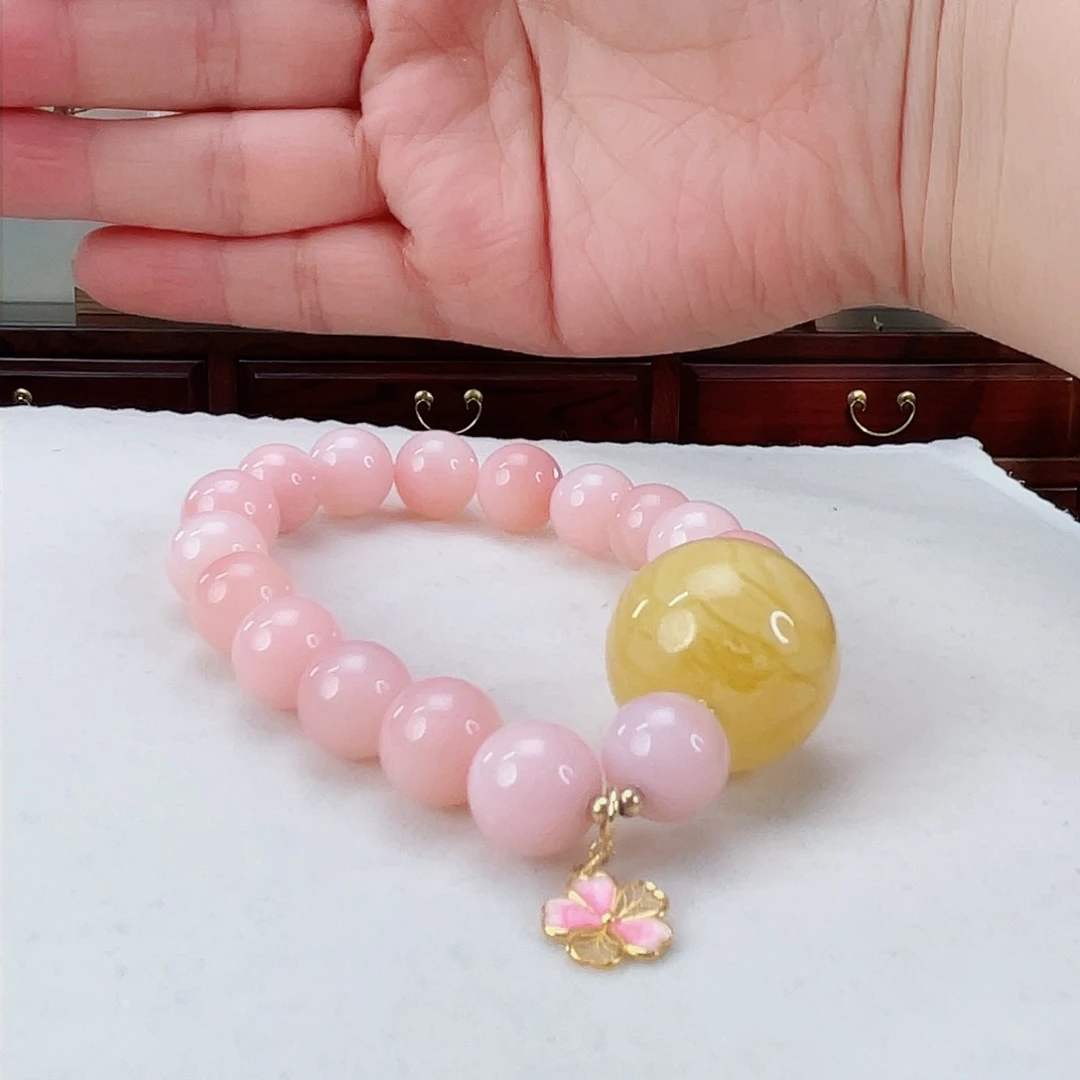蛋白石手链18K金镶嵌
