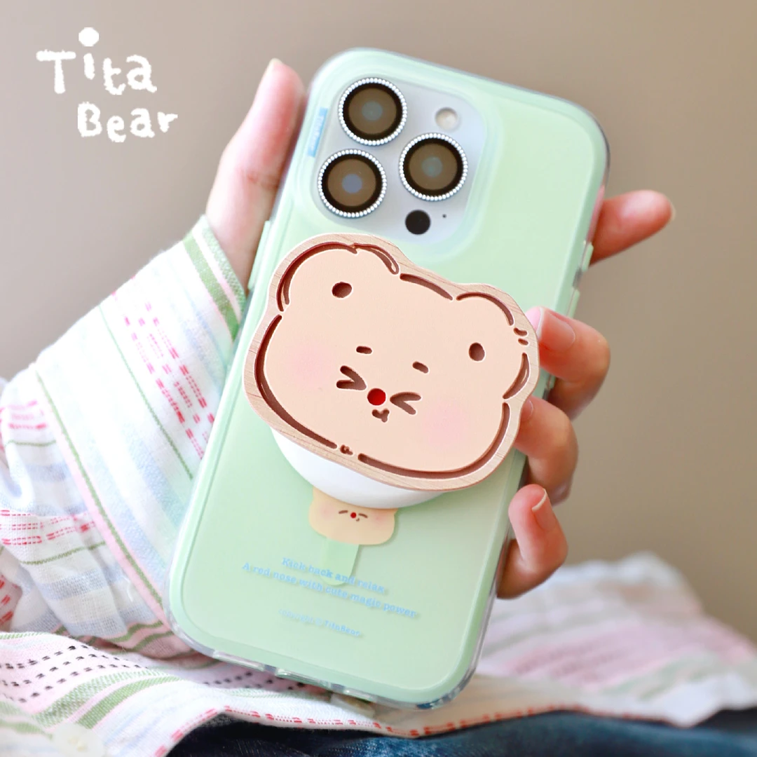 TitaBear放松一下磨砂防摔超薄苹果磁吸手机壳16/15/14肉肉酱