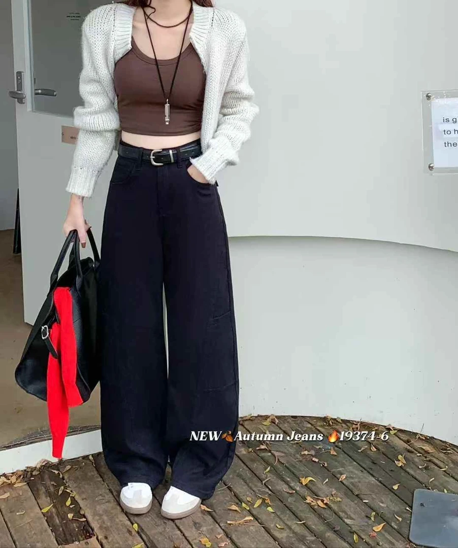 374新款美式潮流工装加绒阔腿裤【拉绒】