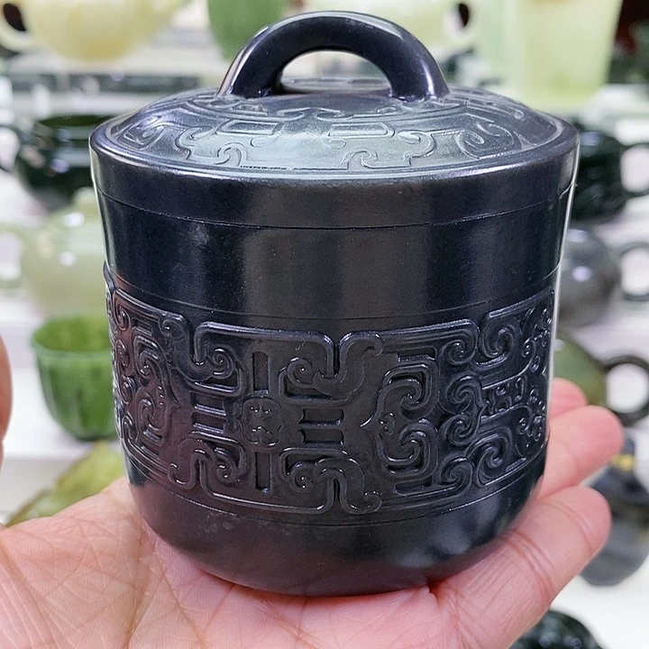 未镶嵌和田玉挂件茶叶罐