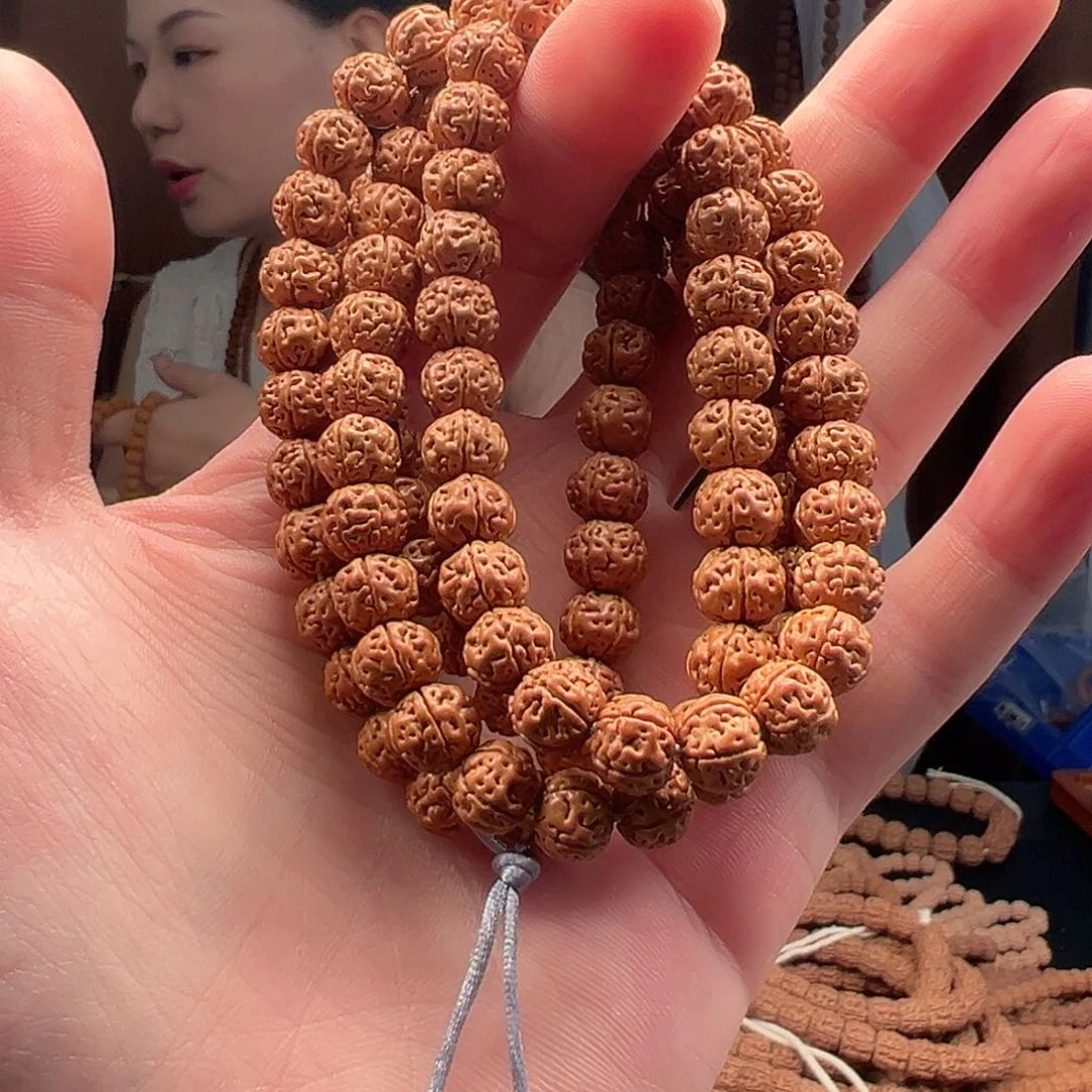 金刚菩提把件9mm-印尼盘龙纹小金刚108脖挂