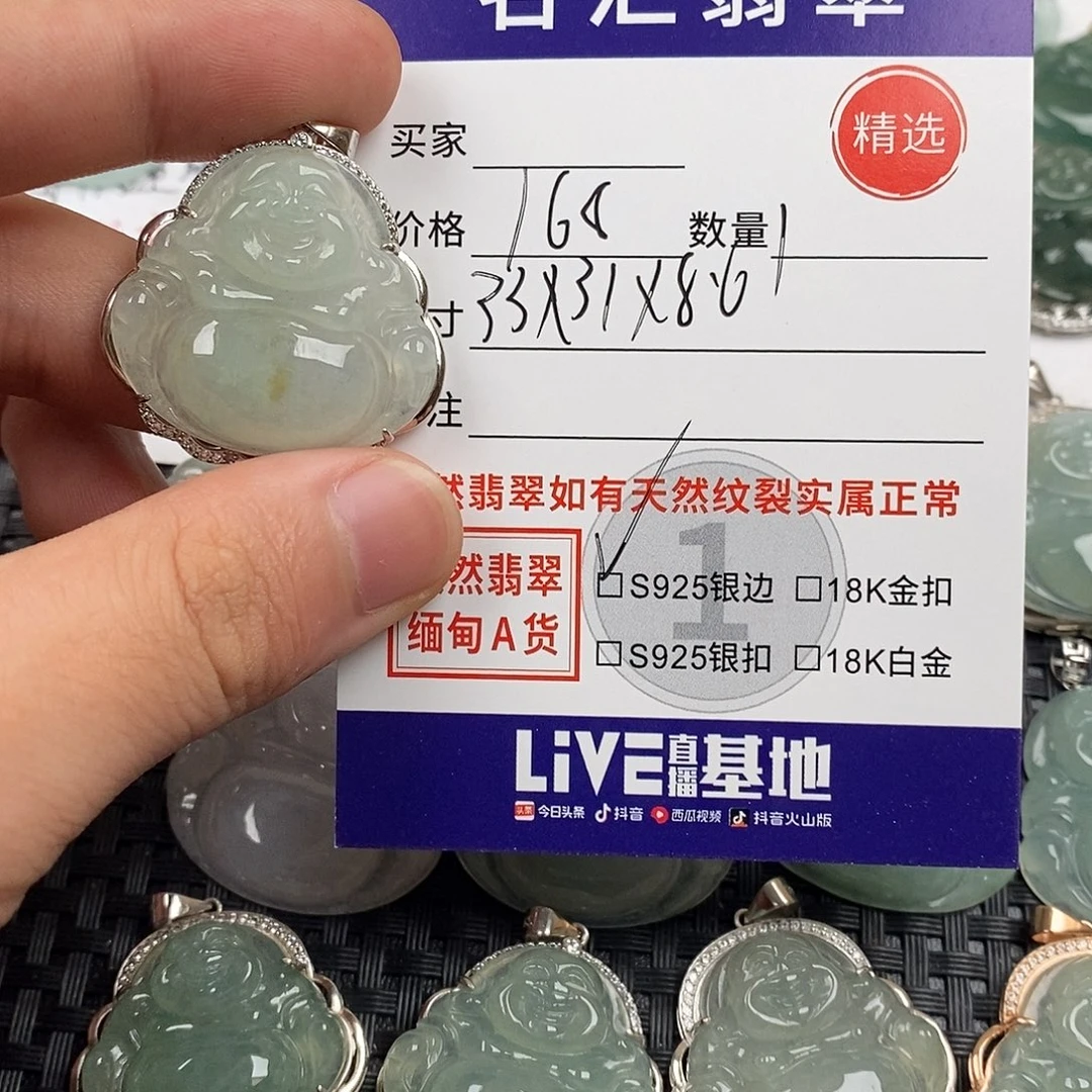 翡翠银S925镶嵌颈饰