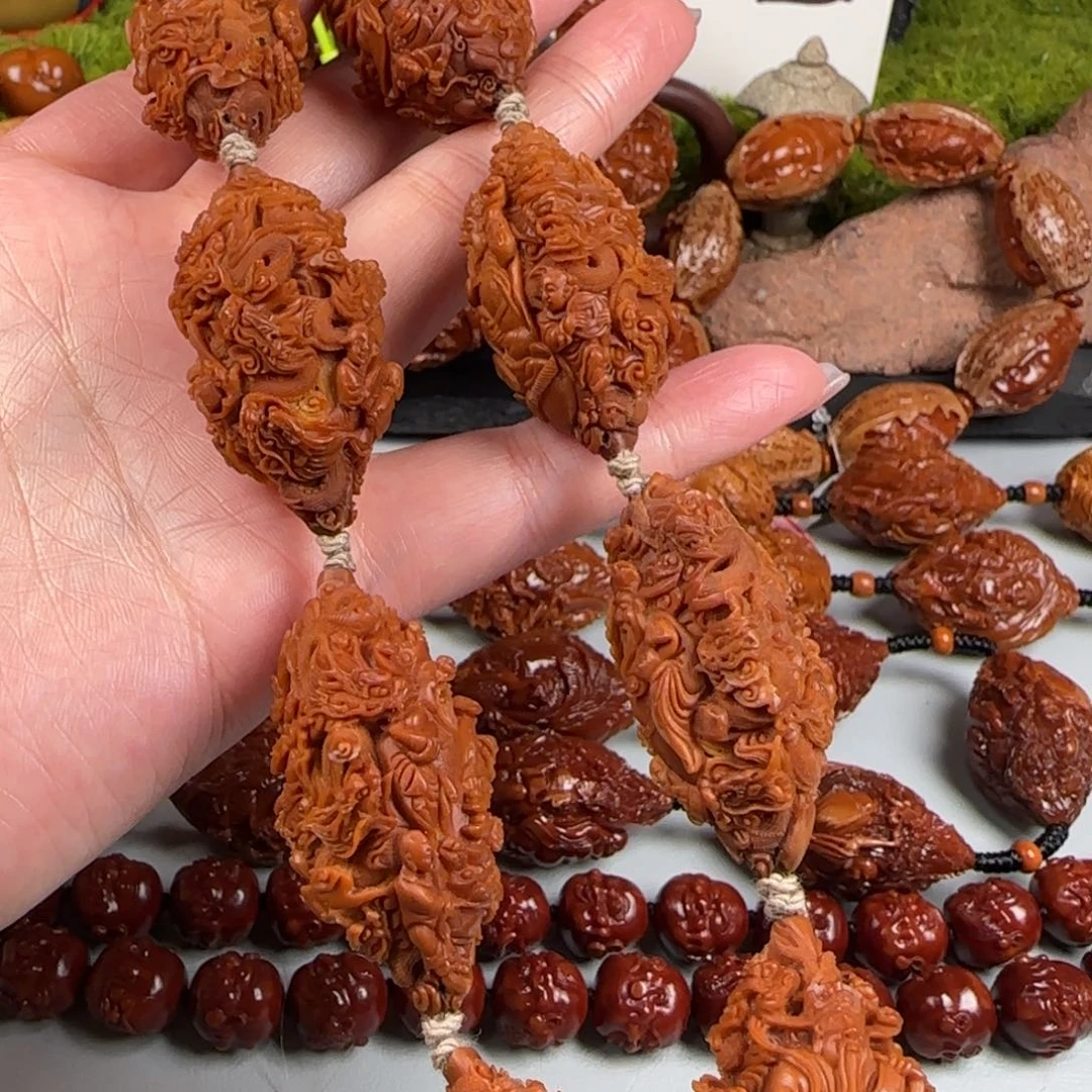 橄榄核手串/手链九龙至尊九大财神手持