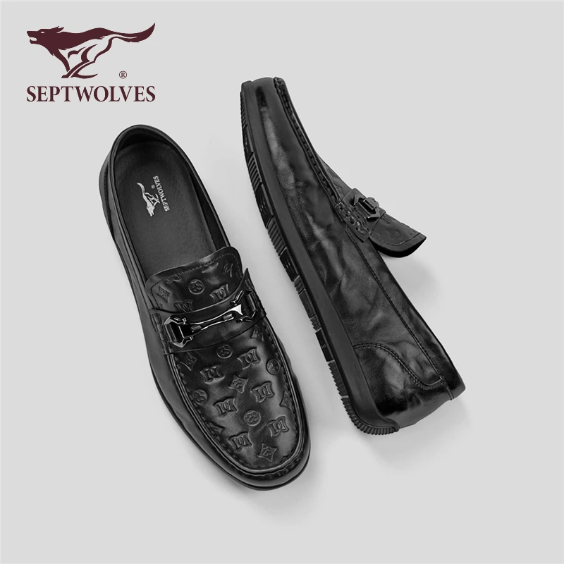 七匹狼2025新款豆豆鞋秋季男鞋一脚蹬乐福鞋软底舒适通勤休闲皮鞋