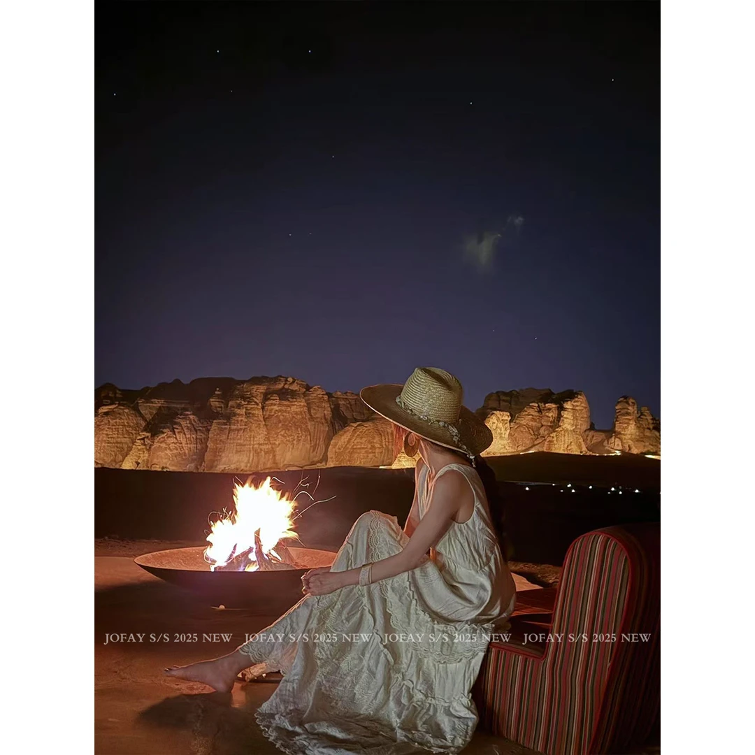 【CHASINGLIGHT】|南法假日|木耳边沙滩度假裙 Q2011