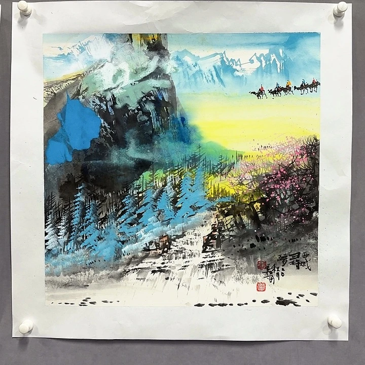 国画亲笔手绘放心去藏