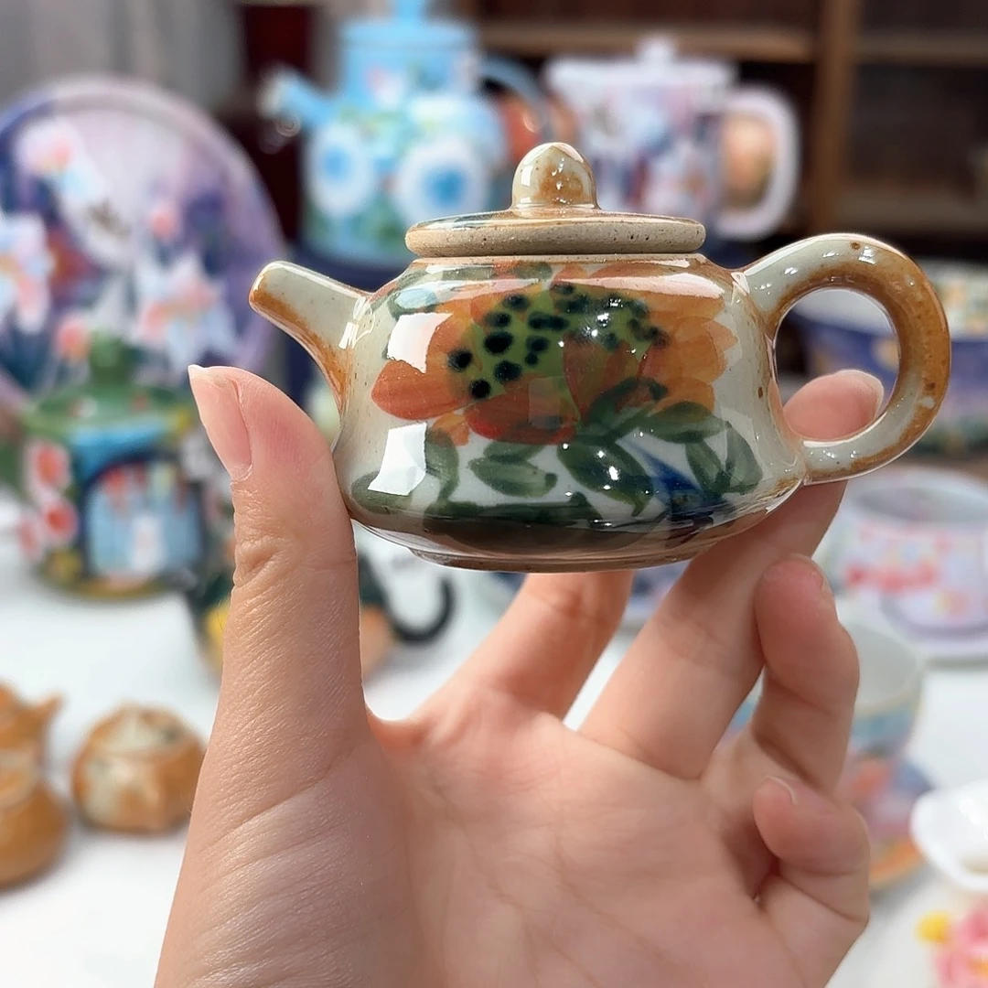 景德镇手绘高温釉下彩陶瓷茶具