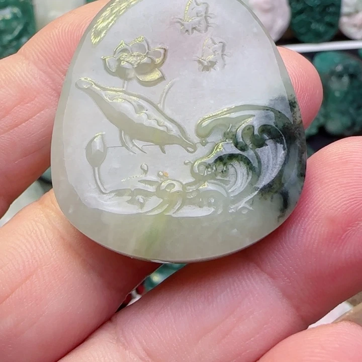 独山玉未镶嵌吊坠(不含链)