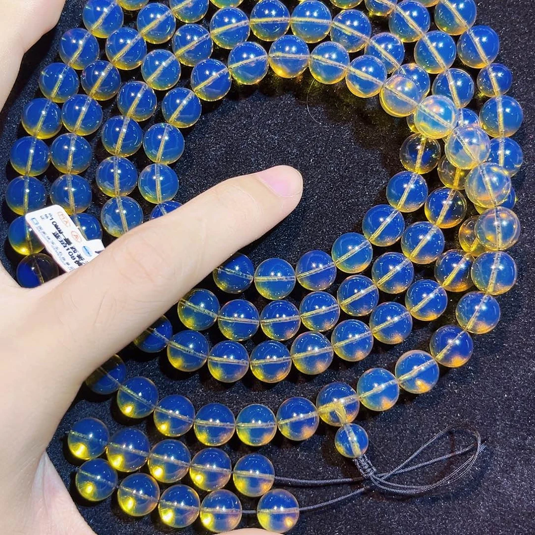 蓝珀未镶嵌珠宝奇石10mm108