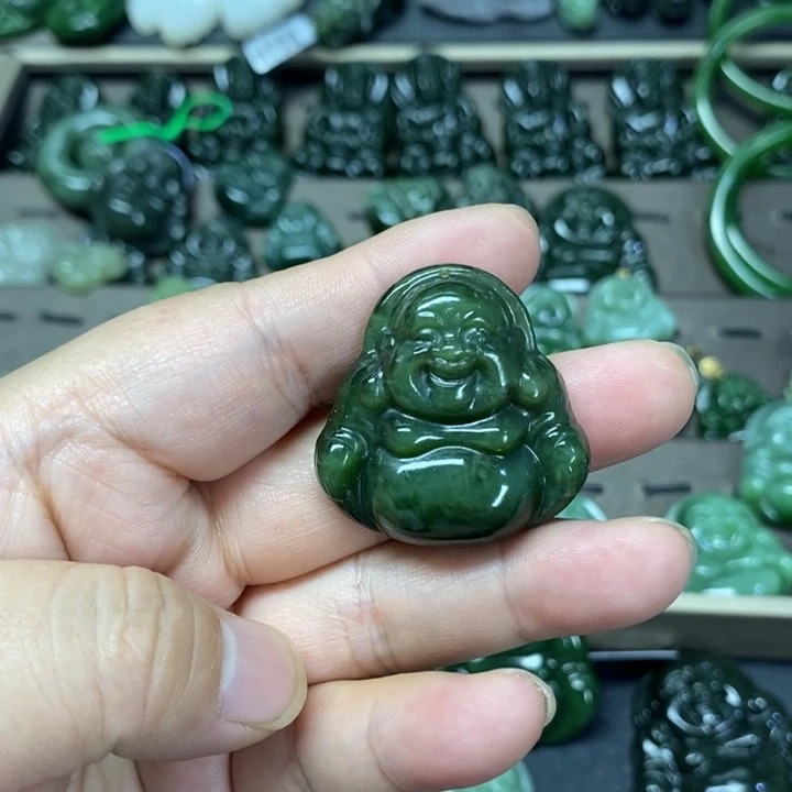 和田玉18K金镶嵌珠宝奇石