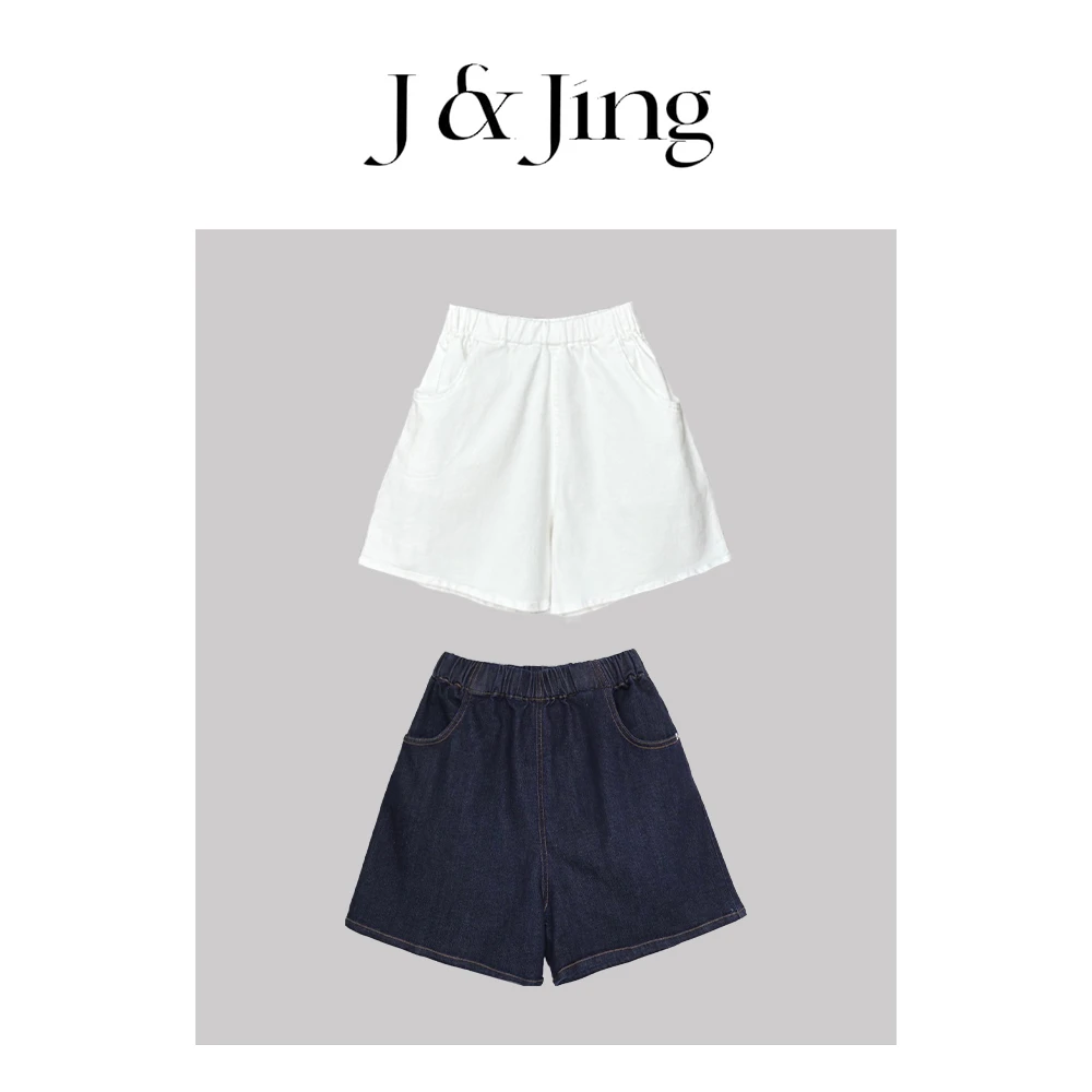 J&Jing-「诠释慵懒感」-上新~宽松百搭牛仔短裤YJ81313