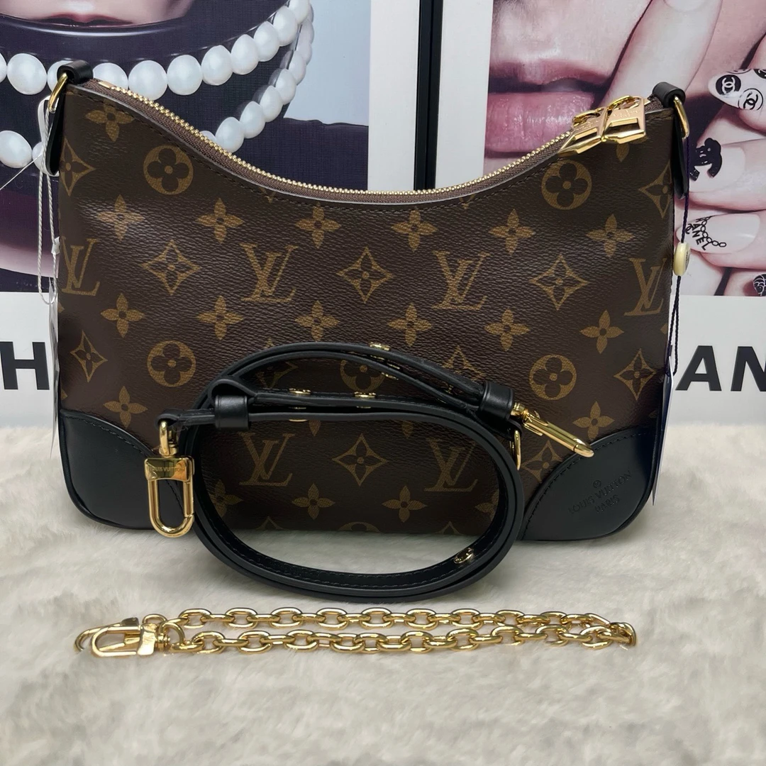 99新 LouisVuitton/路易威登 老花黑牛角（芯片款）