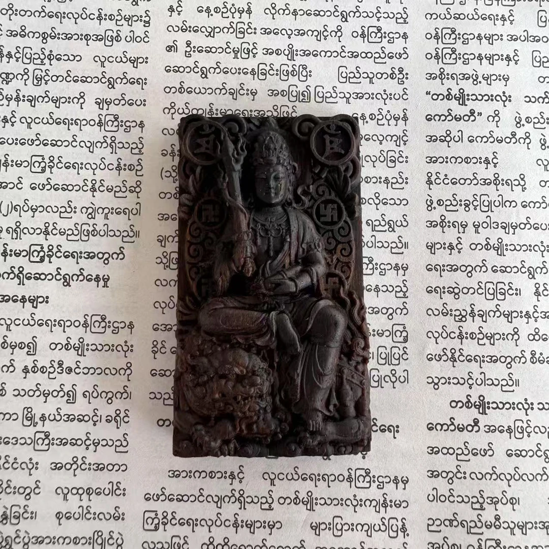 B-FDS30689文殊菩萨沉香吊坠-多样性发货