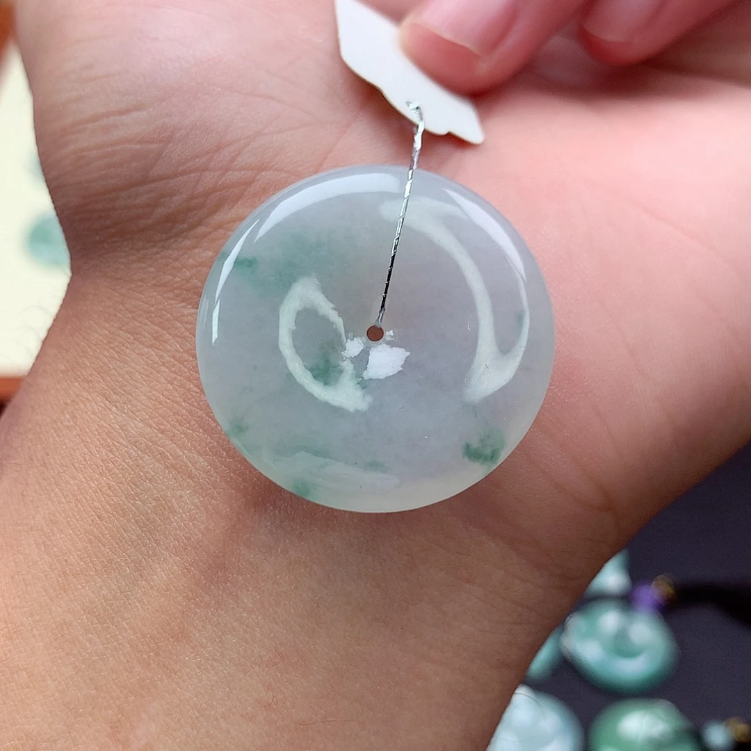 翡翠未镶嵌颈饰24 尺寸29.6-5.8