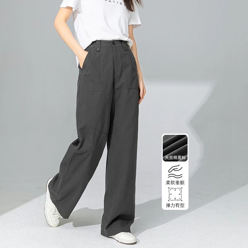 蜜糖之城春季新款美式工装直筒裤