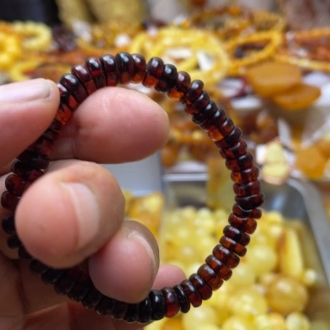 手串植物珀未镶嵌吊坠