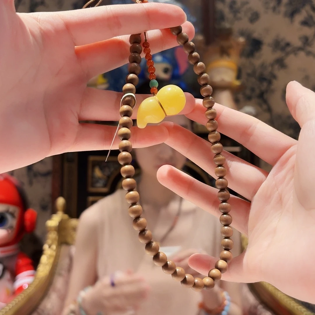 ****头未镶嵌檀香木手串挂件