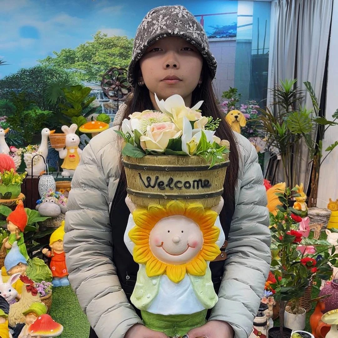 红陶花园庭院摆件&000&