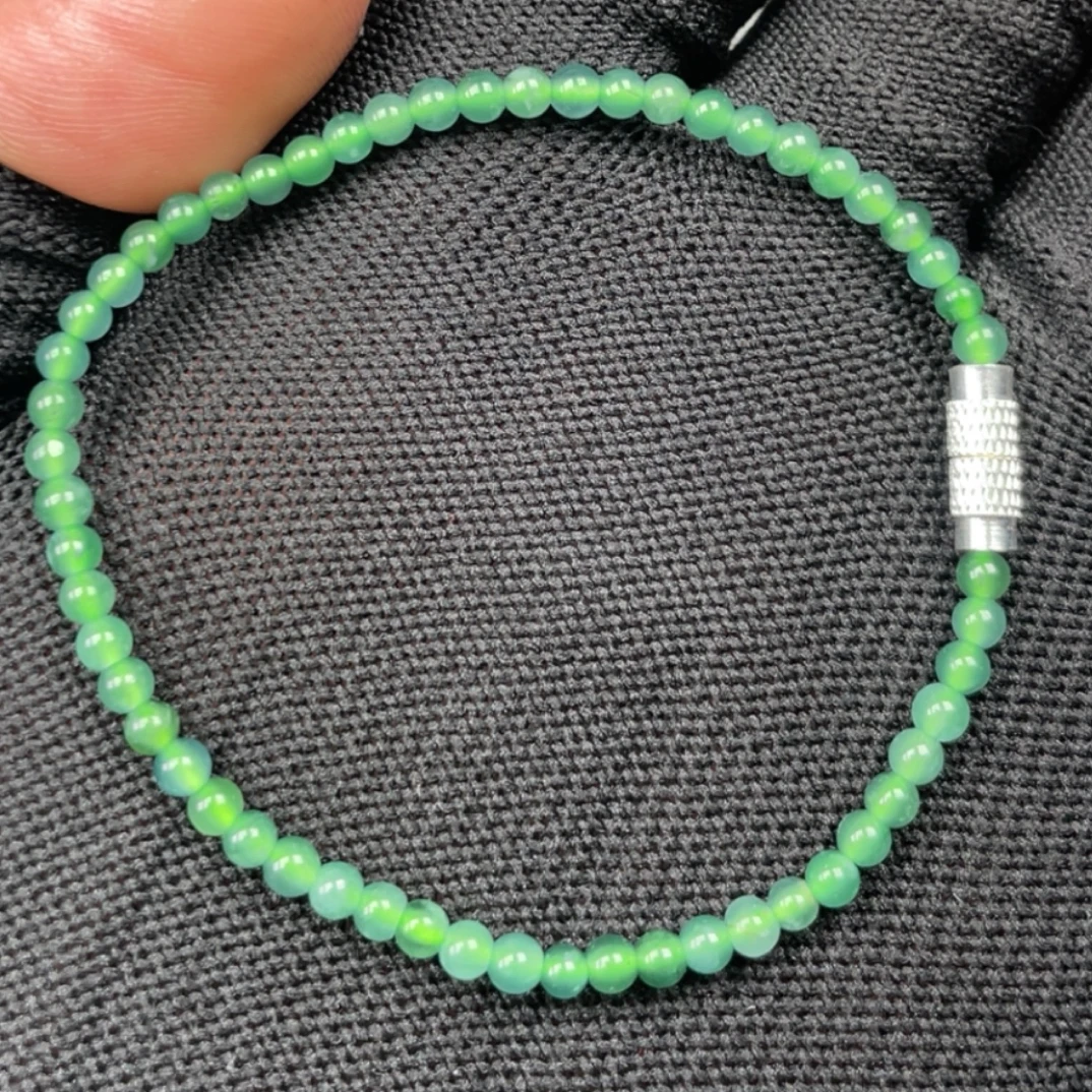 莫兰迪色调、天然A货翡翠单圈手串精美百搭（危料多样性发其一）