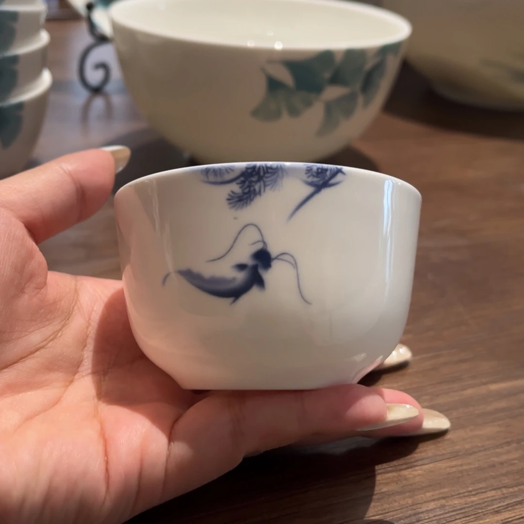 瓷片如鱼得水百合杯