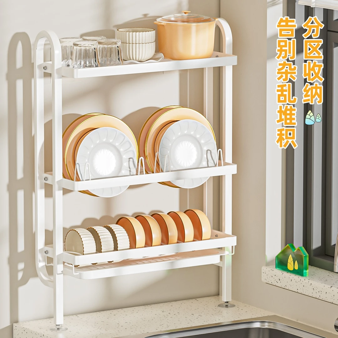 豫之曙碗碟收纳架不锈钢沥水碗盘架厨房置物架放碗沥碗架碗筷盘子