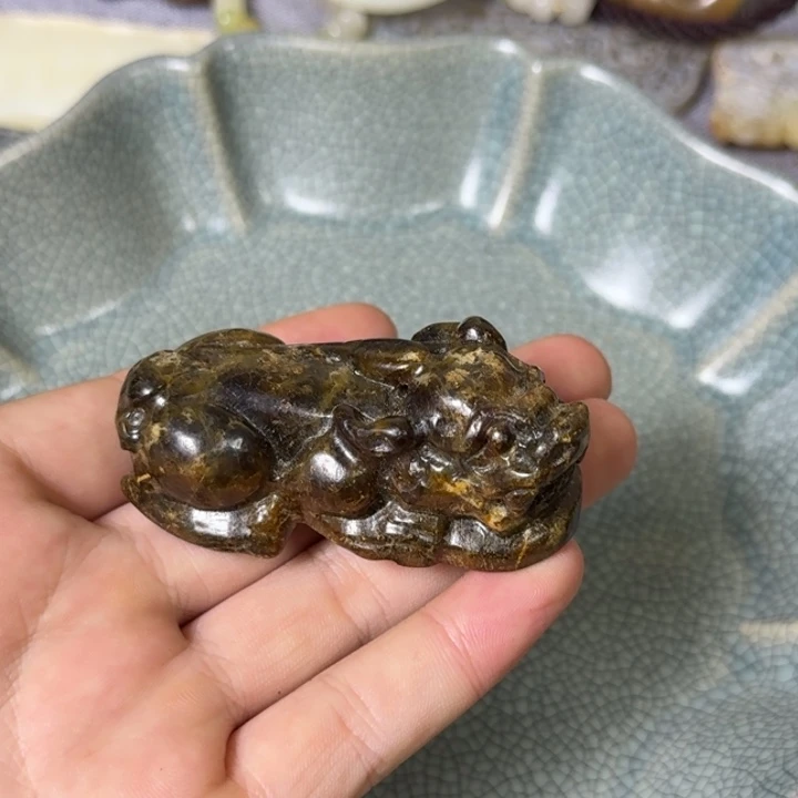 和田玉未镶嵌挂件38