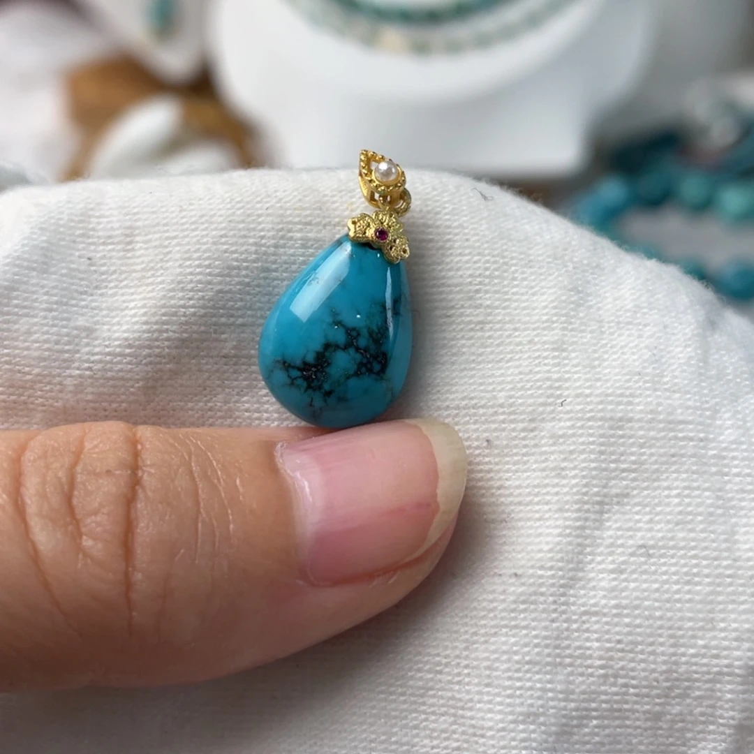 绿松石银S925镶嵌配饰