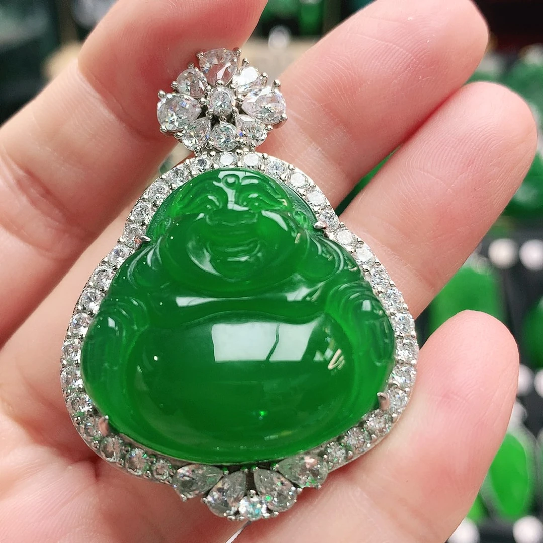 玛瑙/玉髓吊坠银S925镶嵌