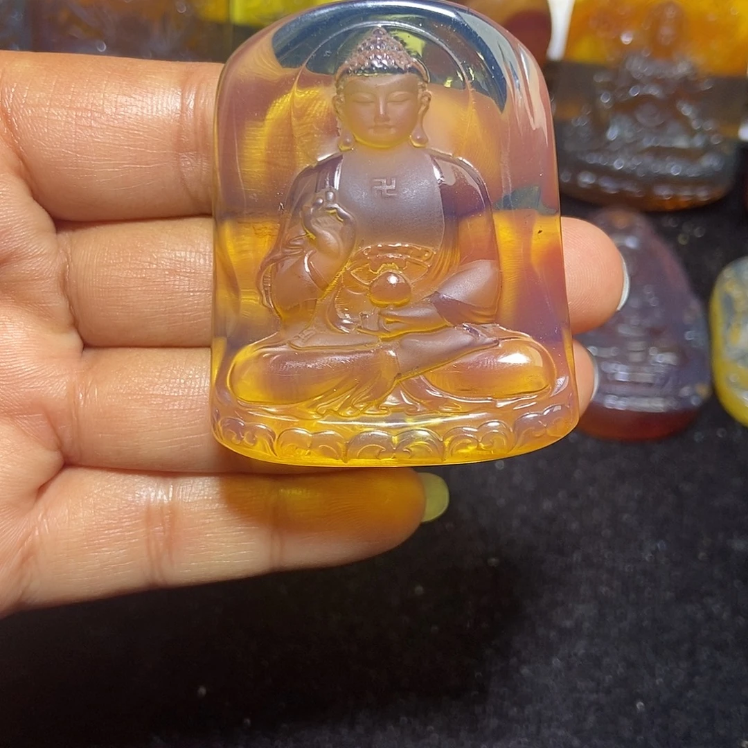 琥珀未镶嵌颈饰缅甸天然琥珀吊坠