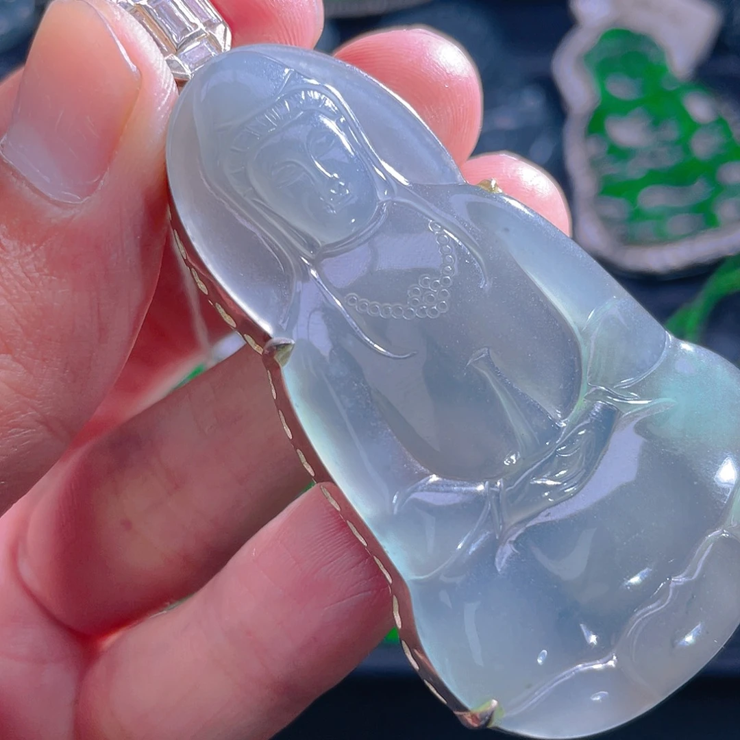 颈饰银S925镶嵌翡翠