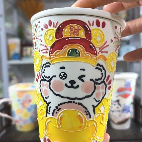 手绘高温釉下彩陶瓷