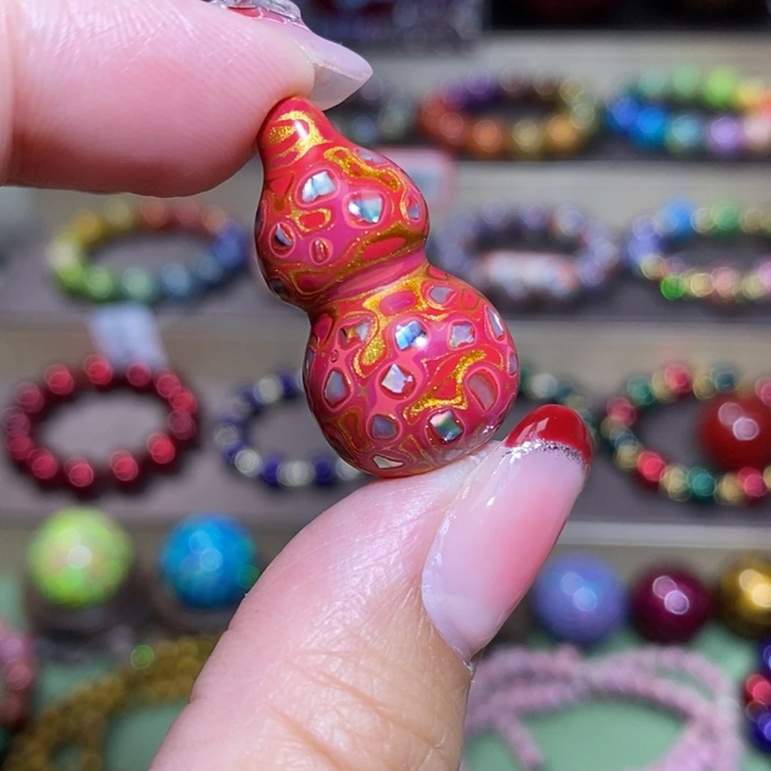 大漆葫芦红粉色2.9螺钿