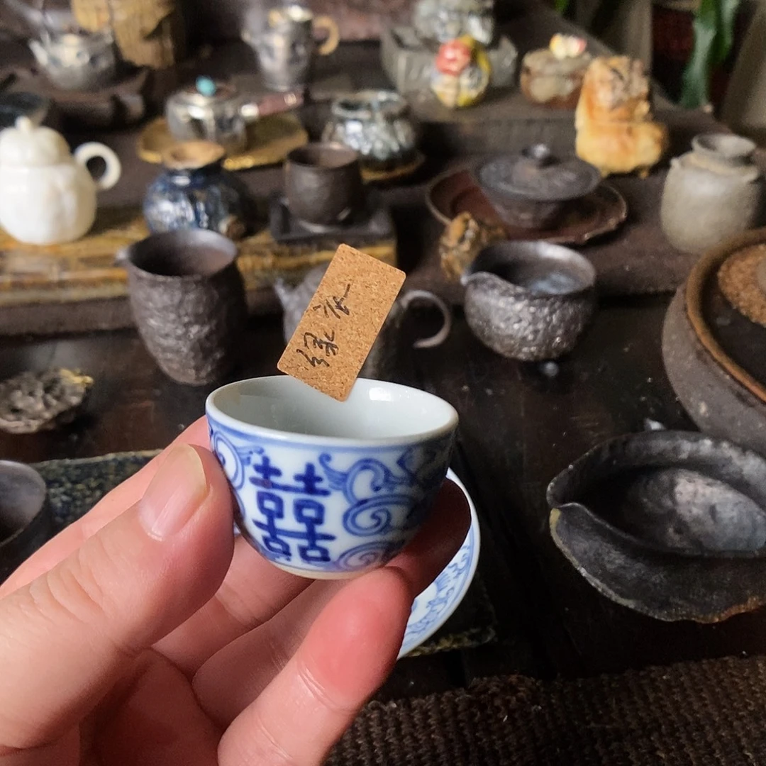 绿****手工制作柴烧茶具
