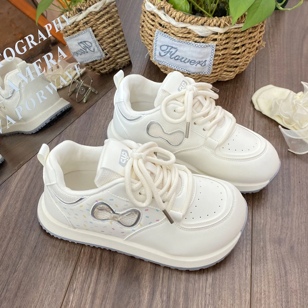 米银色大头丑萌德训鞋女2025秋季新款软底舒适可爱百搭超火小白鞋