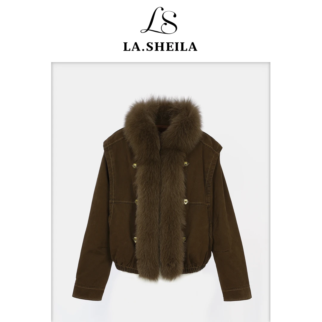 LA.Sheila“云水谣”狐狸毛领鹅绒皮草254-PC/1010-252052