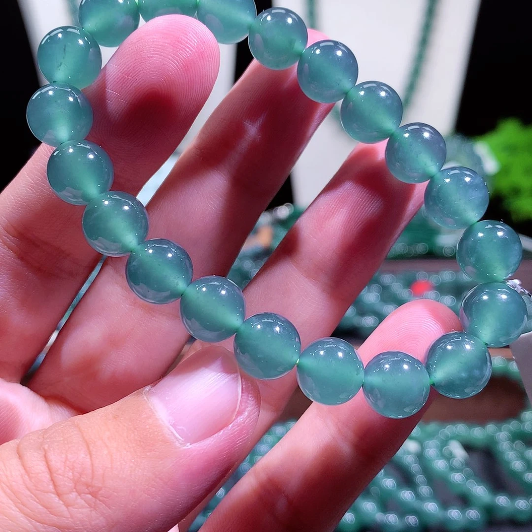 翡翠未镶嵌手链天然a货翡翠手串9.8