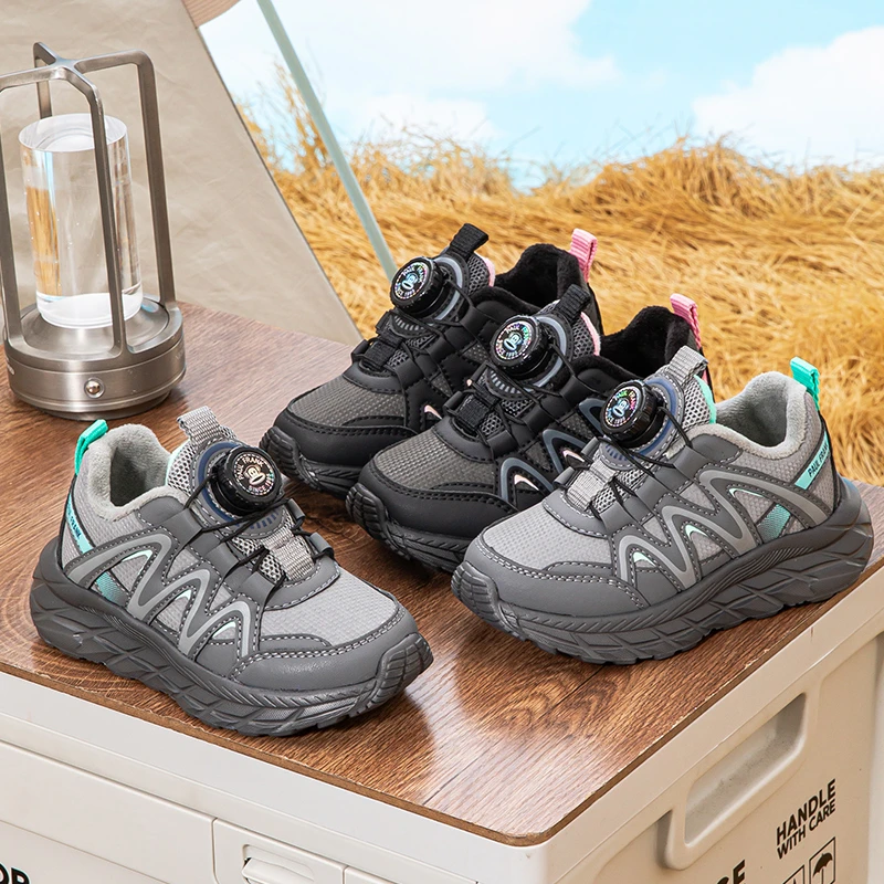 【小胖子专属】10084F 加绒加厚运动鞋冬款男女童保暖二棉休闲鞋