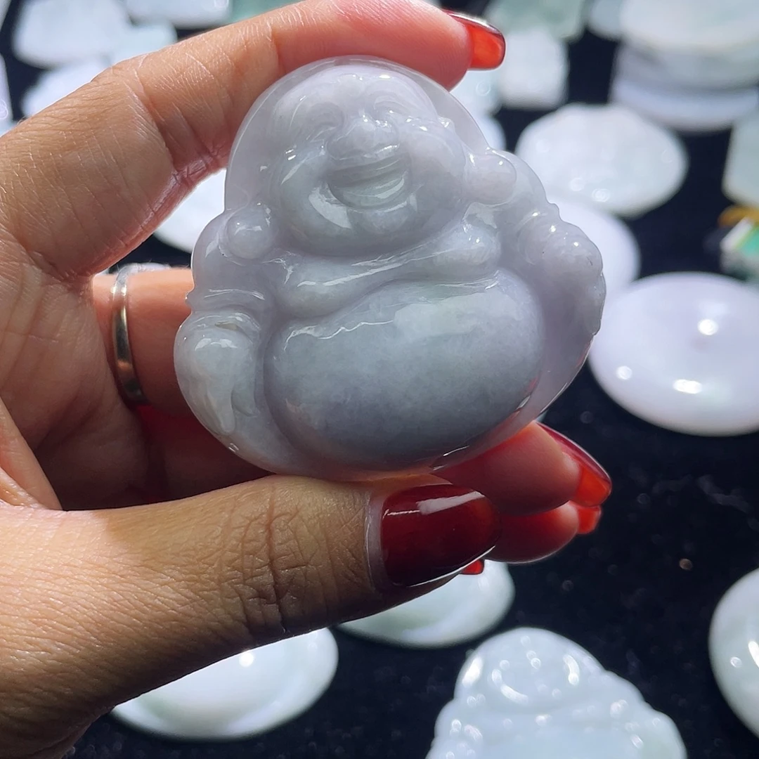 翡翠未镶嵌颈饰佛公