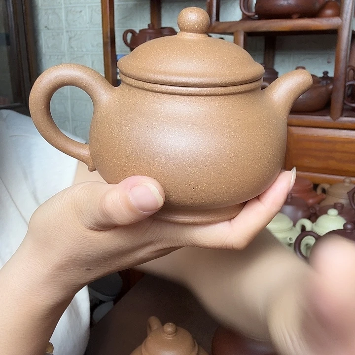 茶壶紫砂大潘壶340cc半手工