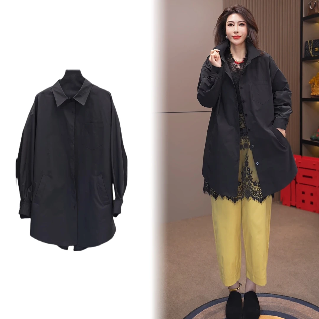3609#《榜衣》韩版早春新款时尚复古风宽松长袖女风衣防晒百搭女装