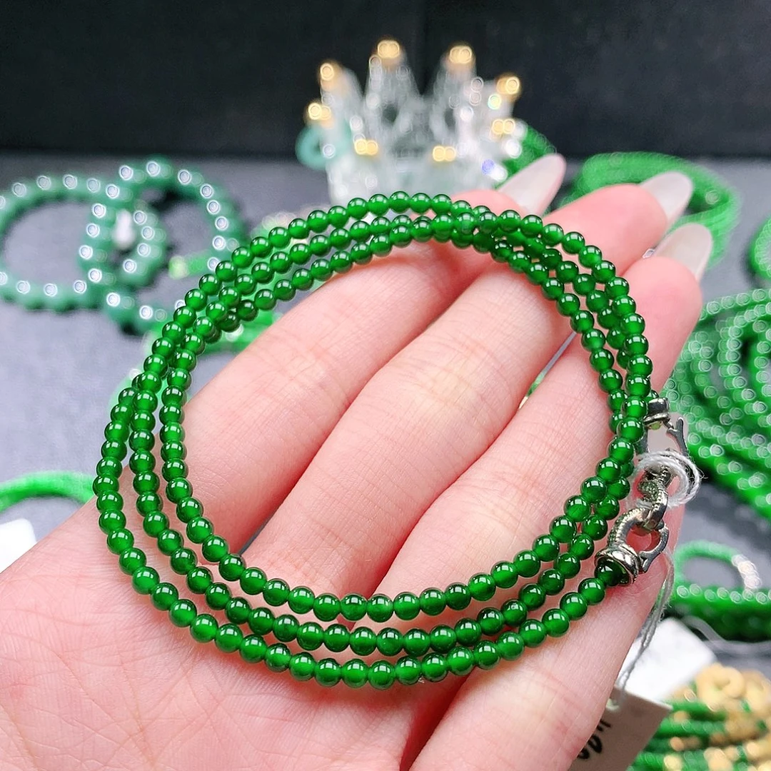 翡翠未镶嵌手串项链