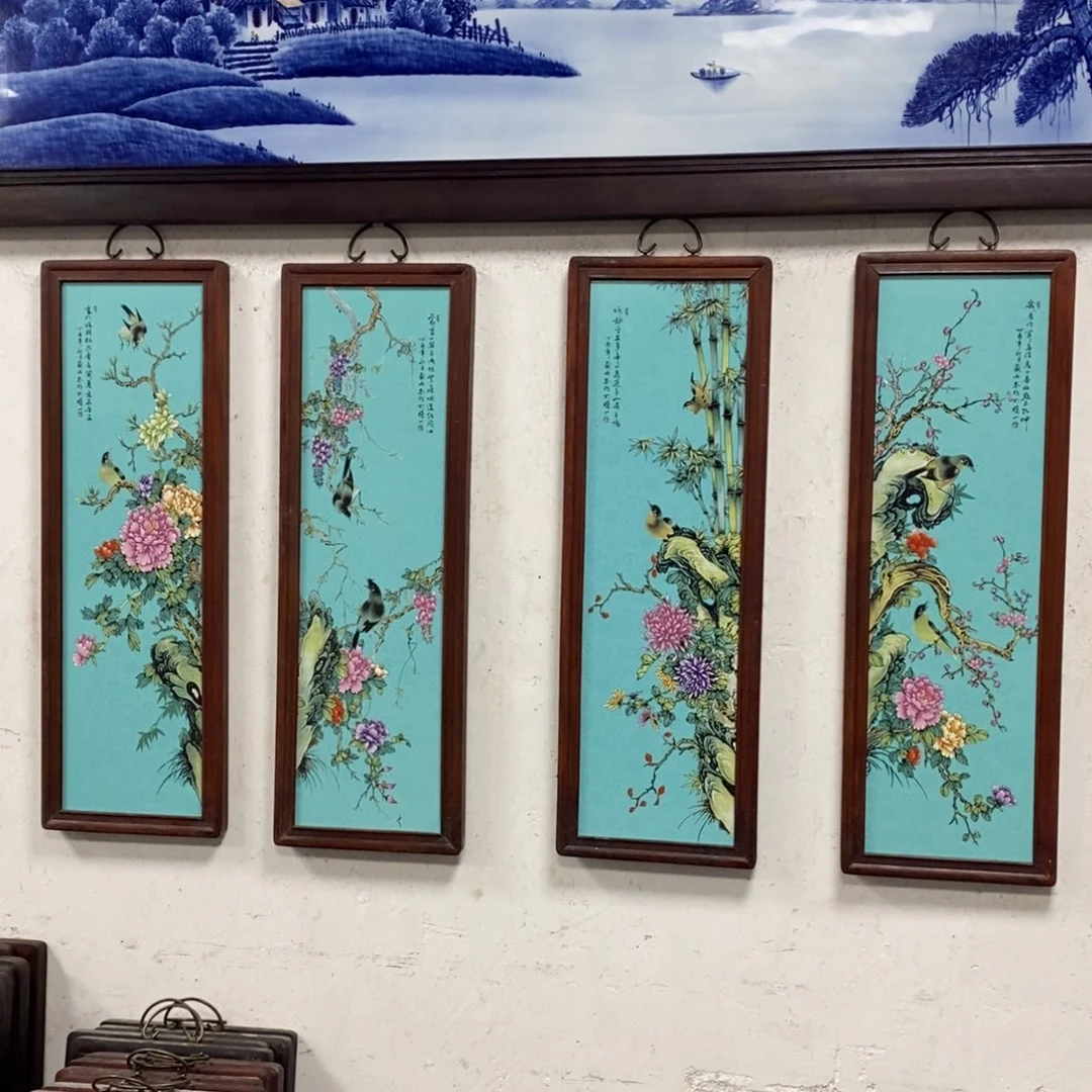 瓷80*28*4 景德镇瓷板画柴窑烧制