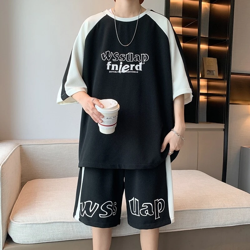 初中高中生休闲运动薄款套装青少年大童夏季学校阳光帅气百搭套装