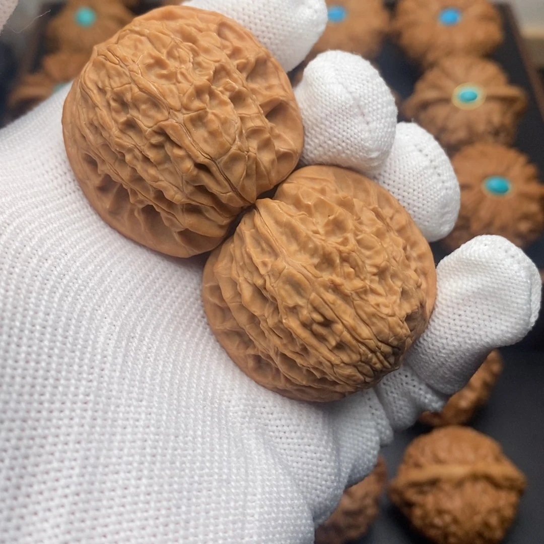 文玩核桃把件磨盘