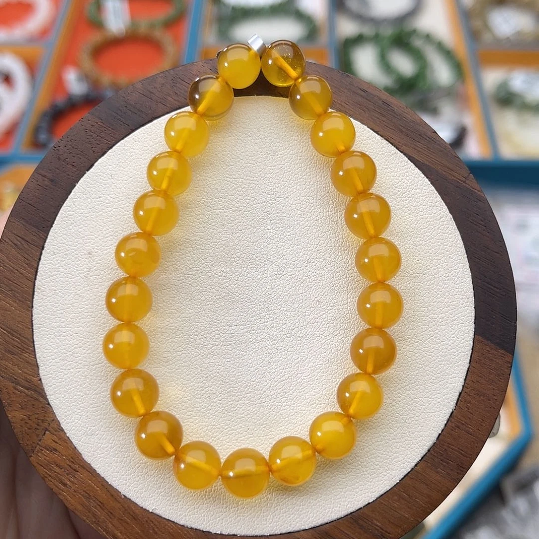 蜜蜡未镶嵌手串A47卡8