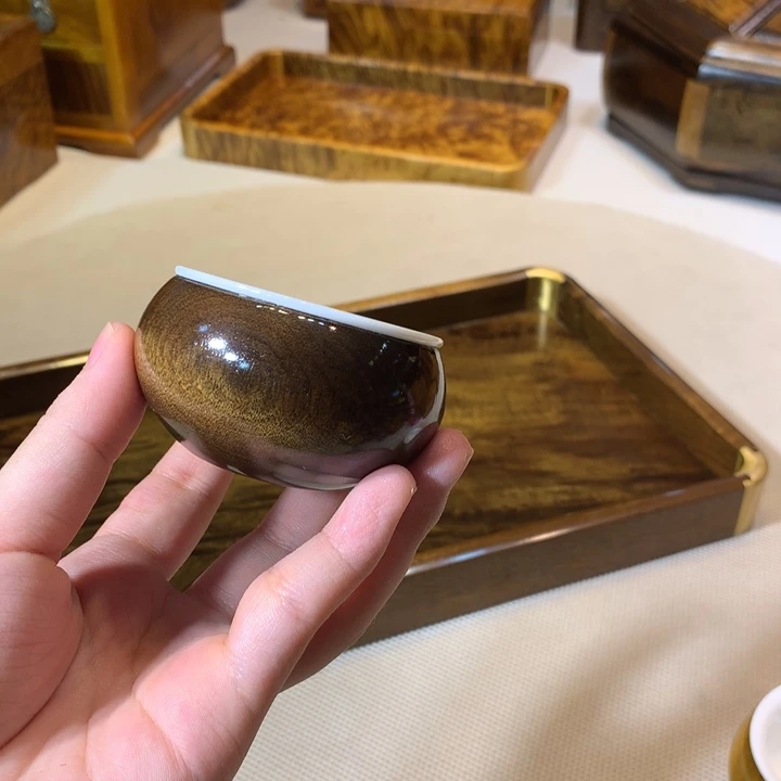 金丝楠阴沉木茶杯